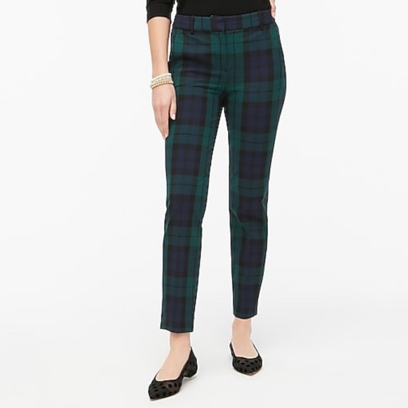 J Crew Slim Cropped Ruby Pant in Black Watch Plaid - Picture 2 of 12